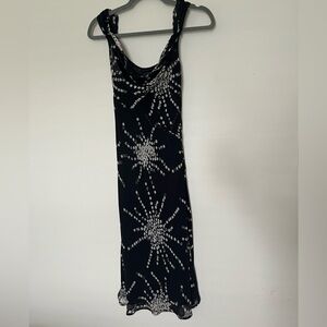 The Limited Black & White Patterned Silk Dress 0